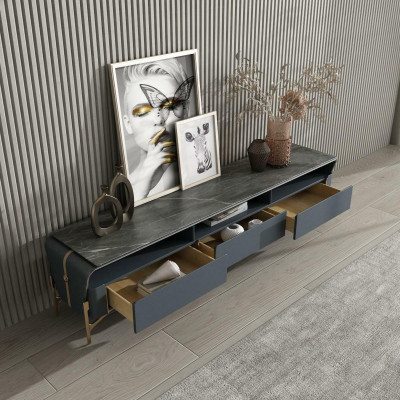 Coffee table sideboard 2-piece living room table lowboard furniture wall units