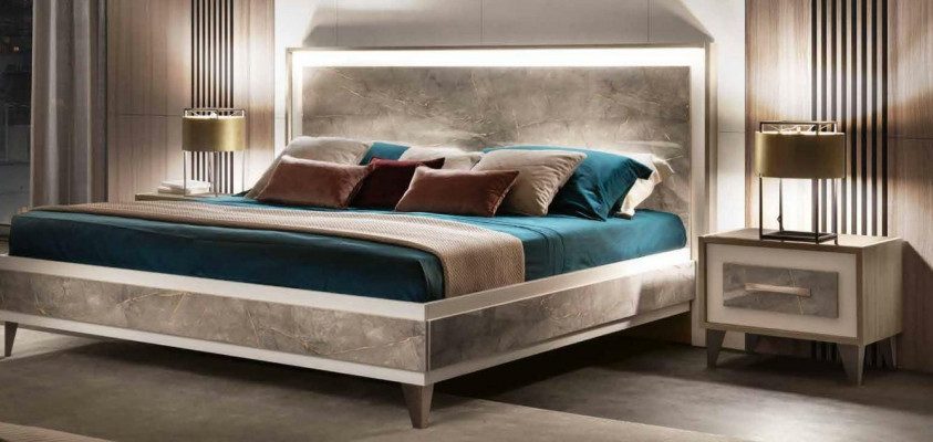 Arredoclassic Italian Bedroom Furniture Design Set Bed Nightstand
