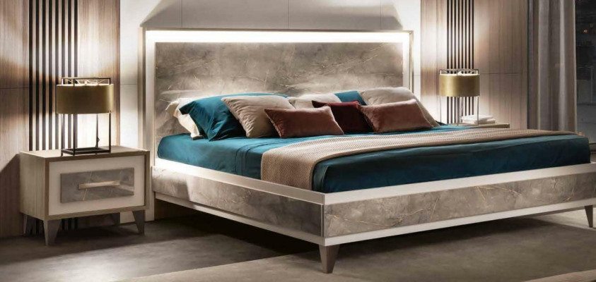 Arredoclassic Italian Bedroom Furniture Design Set Bed Nightstand