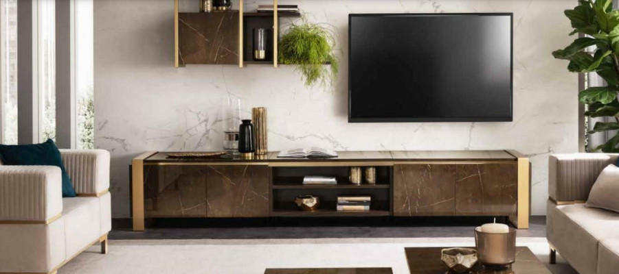 Luxury sideboard TV lowboard XXL cabinet table living room wood RTV new hotel