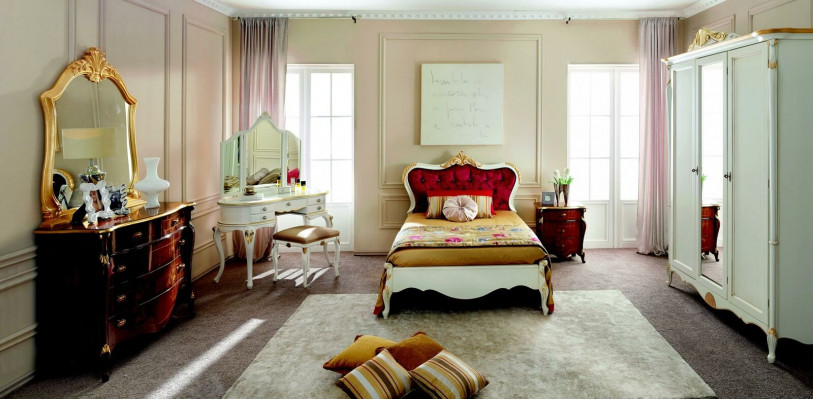 Italian furniture design luxury bed double bed baroque style beds classic
