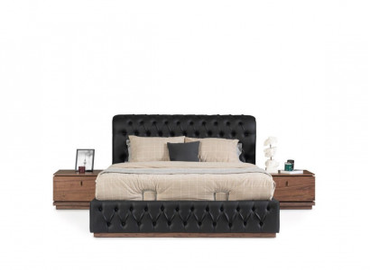 Bedroom Bed Chesterfield Hotel Luxury Upholstery Double Black New