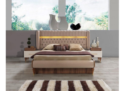 Bed Pillow Design Luxury Double Hotel Chesterfield Wood Furniture New