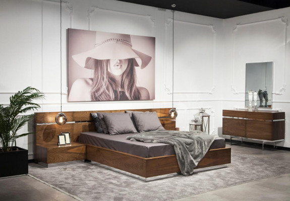 Modern stylish sideboard on steel legs for the living room