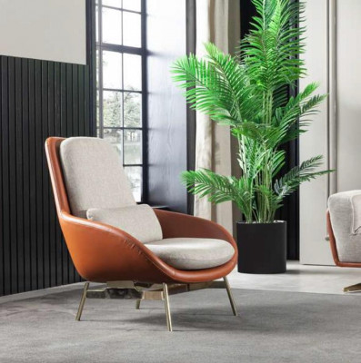 Armchair Living Room Chair Relax Chairs Club Lounge Furniture Brown Sofa