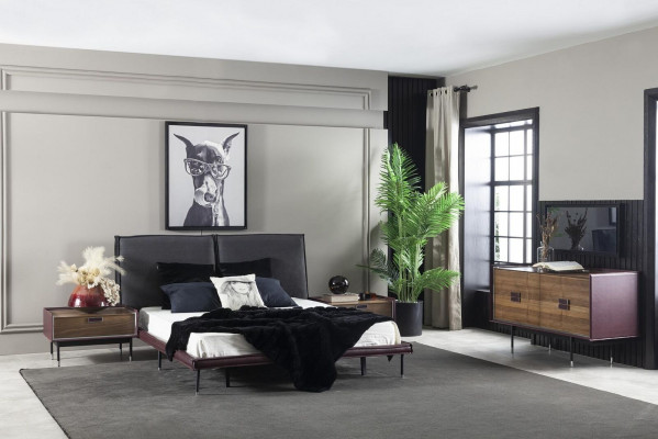 Luxury Nightstand Brown Bedroom Nightstands Loft Modern Console