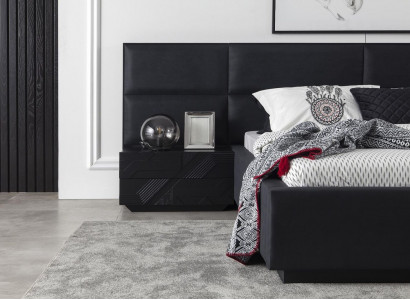 Luxury bedside table with glass fronts black side table bedside tables hotel