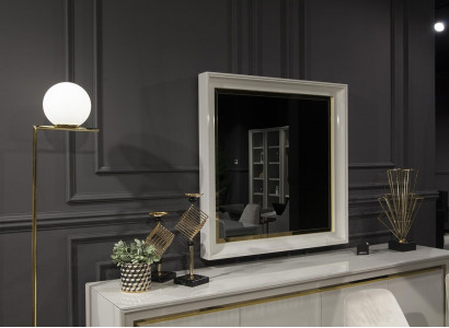 Luxury wall mirrors in a modern style with a white frame