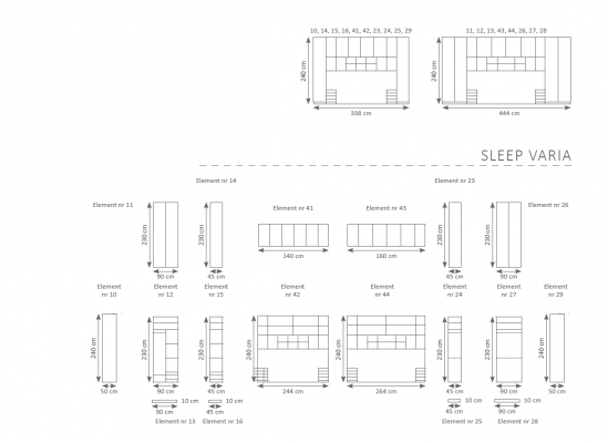 Bedroom design with comfortable beds and elegant closets.