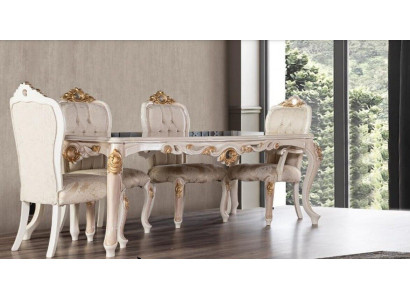 Set of chairs, group of dining chairs, chair, wood, dining room, 4x chair, furniture, style, backrest