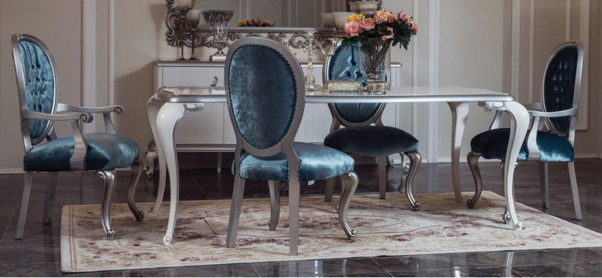 Dining room table set classic chair group 4x chairs 5-piece set seating group