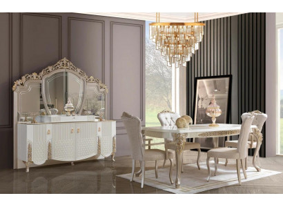 Dining room set dining group dining table with 6x chairs modern 8-piece suite