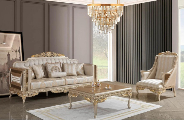 3-piece sofa set with coffee table living room modern new luxury furniture