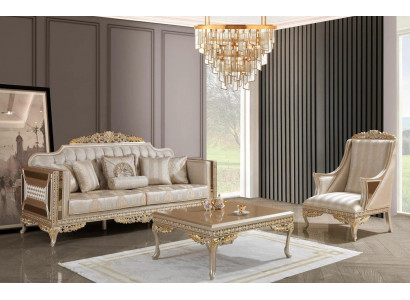 3-piece sofa set with coffee table living room modern new luxury furniture