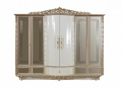 Wardrobe Bedroom Six-Door Closet Wood Bedroom