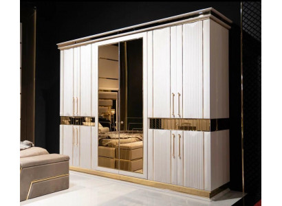 Wardrobe white bedroom material wood wardrobe luxury modern