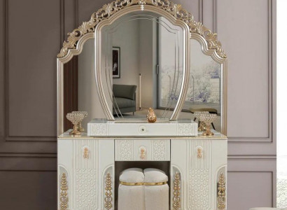 Bedroom set luxury dressing table with mirror stool design new 2-piece set