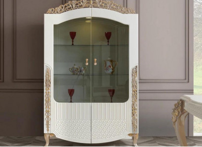 Display cabinet new living room design modern furniture wood/glass white