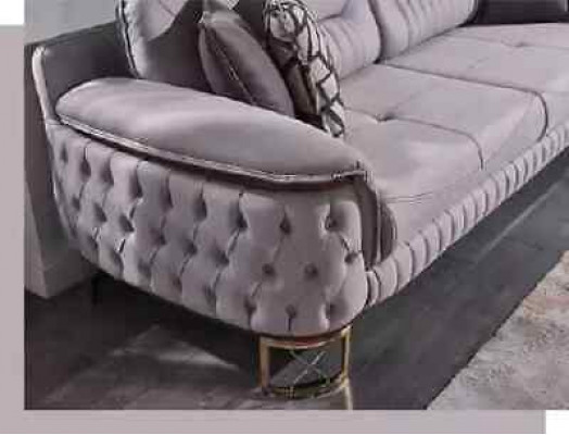 Brown Chesterfield Sofa Set 3+3+1 Seater Designer Sofas 3-piece Set