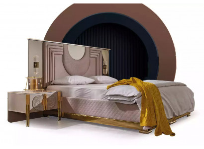 Bedroom set bed 2x nightstands bed frame hotel bed 3-piece set