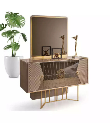 Makeup table luxury bedroom vanity table mirror table chest of drawers sideboard