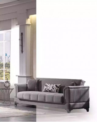 Luxury grey sofa velvet sofa three-seater couch living room furniture