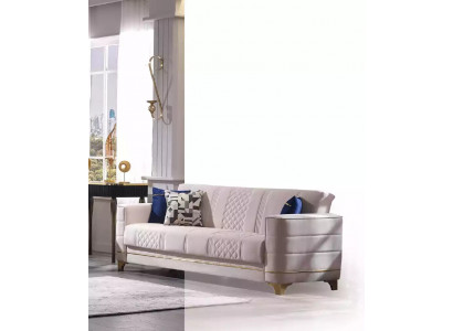 White three-seater luxury 3-seater couch living room sofas textile furniture