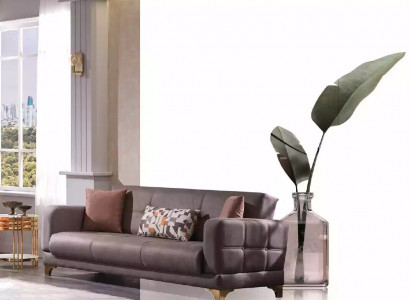 Designer Sofa Pink 3-Seater Designer Living Room Couch Textile Furniture Sofas