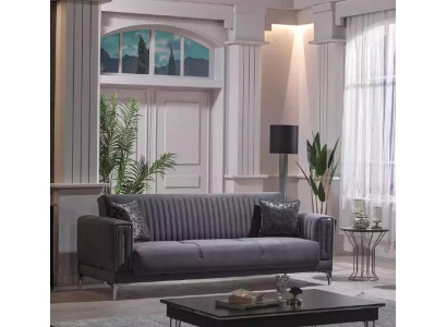 Gray sofa living room three-seater velvet sofas 3-seater couches luxury furniture