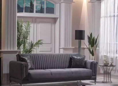 Gray sofa living room three-seater velvet sofas 3-seater couches luxury furniture