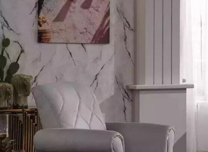 White designer armchair single-seater comfort chair living room recliner