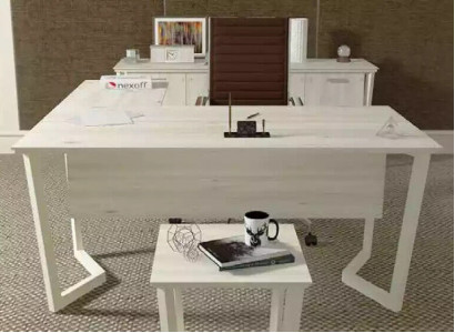 Modern white desk luxury corner table wooden furniture home office new