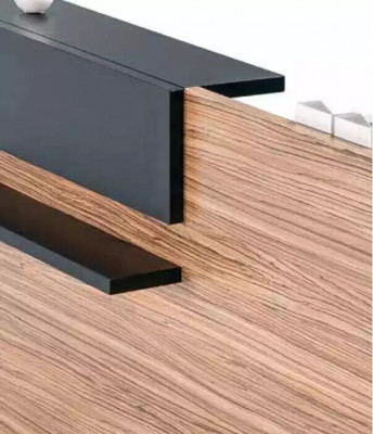 Modern reception desk luxury office wooden furniture brown reception stylish