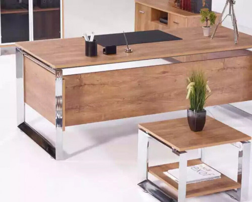 Modern brown desk office furniture wood study room design style