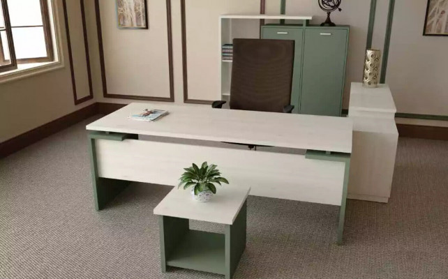 Classic White Designer Luxury Desk Wooden Furniture Study Room