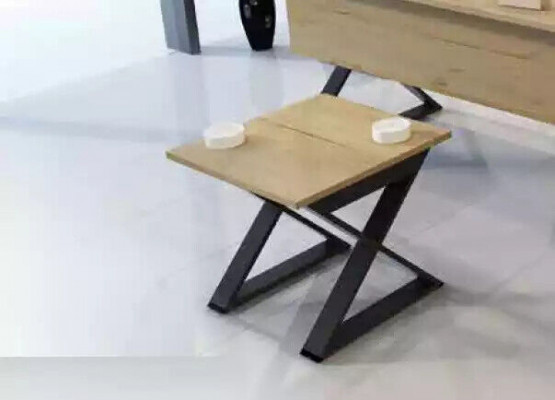 Designer square brown coffee table side table end table