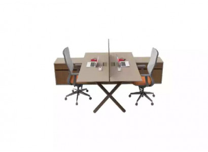 Office desks, workplace furniture, large study rooms, modern office furniture, wood