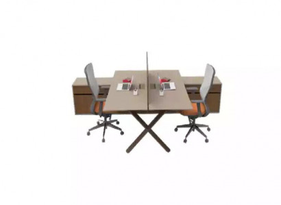 Office desks, workplace furniture, large study rooms, modern office furniture, wood