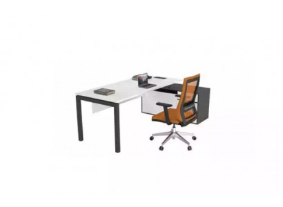 White desk, computer desk, office tables, wooden furniture, writing furniture, modern