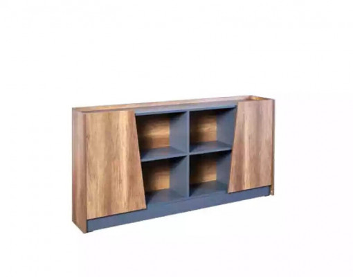 Home office bookshelf cabinet wood shelf display case brown modern