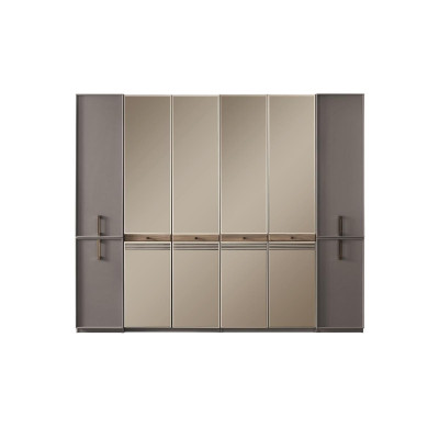 Bedroom set double bed bed nightstands wardrobe 4-piece grey