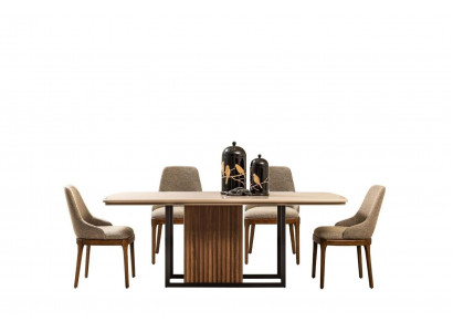 Dining set complete dining room table chairs 7-piece beige dining nook set