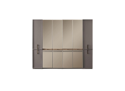 Modern wardrobe, closet, wooden wardrobe, wood, gray bedroom wardrobe.