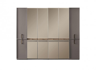 Modern wardrobe, closet, wooden wardrobe, wood, gray bedroom wardrobe.