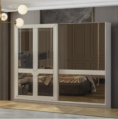 Wardrobe Wooden Wardrobe Bedroom Wardrobe Cabinet Mirror White