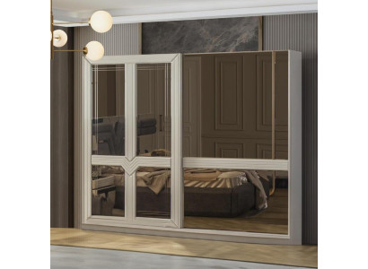 Wardrobe Wooden Wardrobe Bedroom Wardrobe Cabinet Mirror White