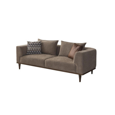 Three-seater sofa, 3-seater fabric sofa, upholstered sofa, gray, modern fabric, new