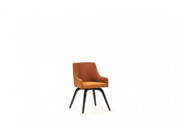 Complete chairs, dining chairs, kitchen chairs, orange set of 6, wood