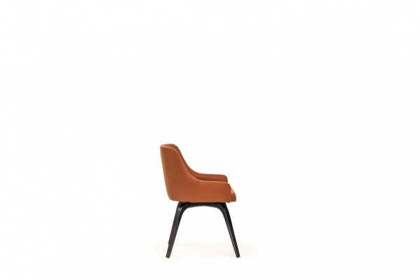 Complete chairs, dining chairs, kitchen chairs, orange set of 6, wood