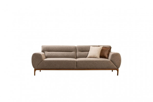 Couch fabric sofa upholstered sofa 3-seater three-seater gray design sofas